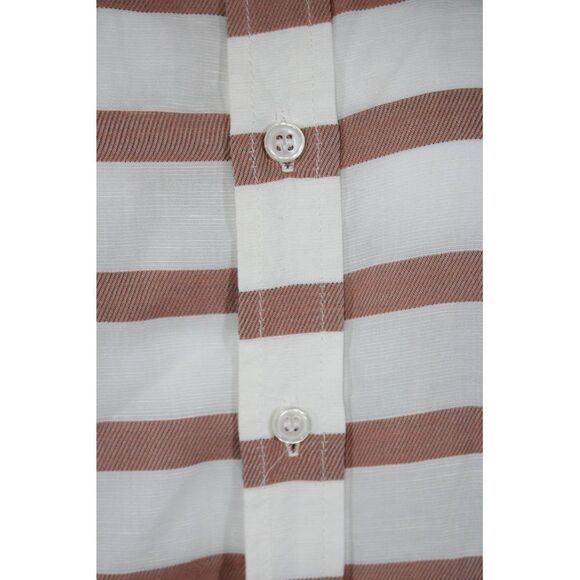 Emily Phillips Women's Long Sleeves Button Down Midi Shirt Dress Stripe Size 4 - Picture 4 of 6